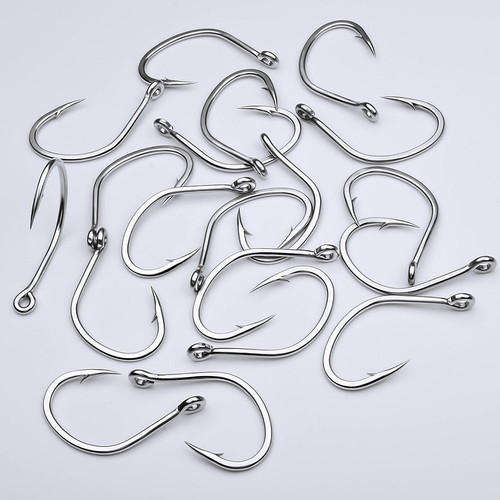 PROBEROS SJ58 Stainless Steel Circle Fishing Hooks, 1/0#-9/0# Heavy Duty Offshore Hooks