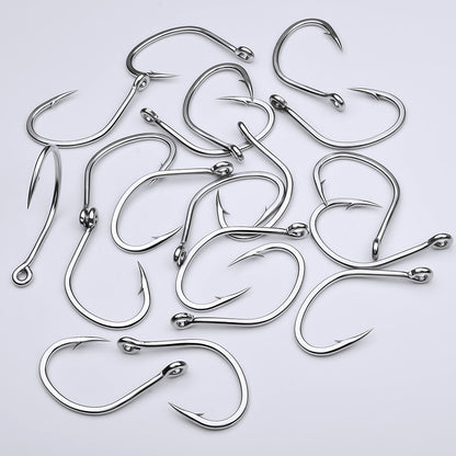 PROBEROS SJ58 Stainless Steel Circle Fishing Hooks, 1/0#-9/0# Heavy Duty Offshore Hooks
