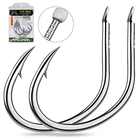 PROBEROS SJ59 Stainless Steel Circle Fishing Hooks, 1/0#-5/0# Saltwater Heavy Duty Fish Hooks