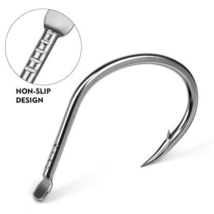 PROBEROS SJ59 Stainless Steel Circle Fishing Hooks, 1/0#-5/0# Saltwater Heavy Duty Fish Hooks
