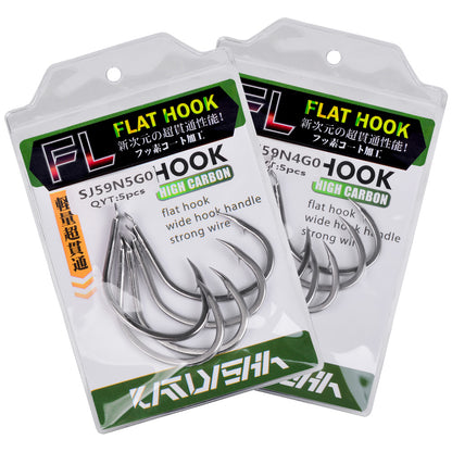 PROBEROS SJ59 Stainless Steel Circle Fishing Hooks, 1/0#-5/0# Saltwater Heavy Duty Fish Hooks