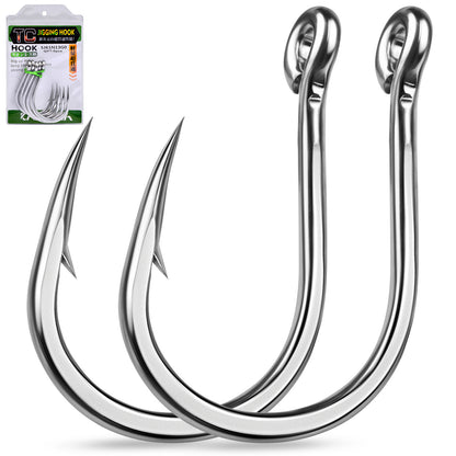 PROBEROS SJ61 High Carbon Steel Circle Fishing Hooks, 3/0#-13/0# Heavy Duty Offshore Big Game Hooks
