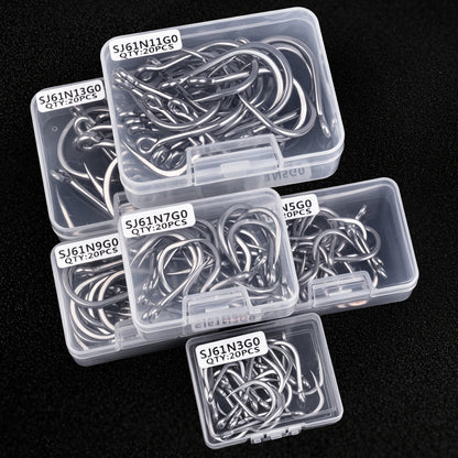 PROBEROS SJ61 High Carbon Steel Circle Fishing Hooks, 3/0#-13/0# Heavy Duty Offshore Big Game Hooks