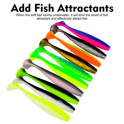 SUNLURE SL1008 Paddle Tail Soft Swimbait 14.5cm 17.5cm