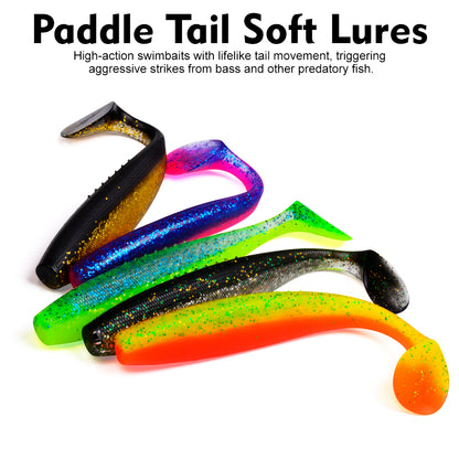 SUNLURE SL1008 Paddle Tail Soft Swimbait 14.5cm 17.5cm