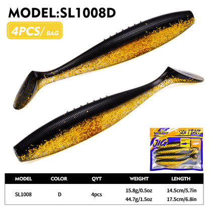 SUNLURE SL1008 Paddle Tail Soft Swimbait 14.5cm 17.5cm