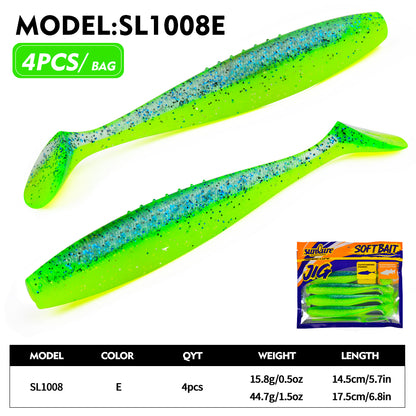 SUNLURE SL1008 Paddle Tail Soft Swimbait 14.5cm 17.5cm