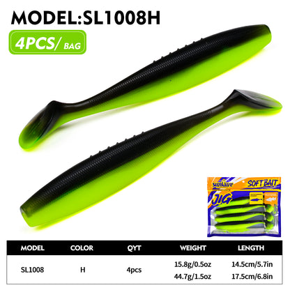 SUNLURE SL1008 Paddle Tail Soft Swimbait 14.5cm 17.5cm