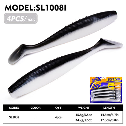 SUNLURE SL1008 Paddle Tail Soft Swimbait 14.5cm 17.5cm