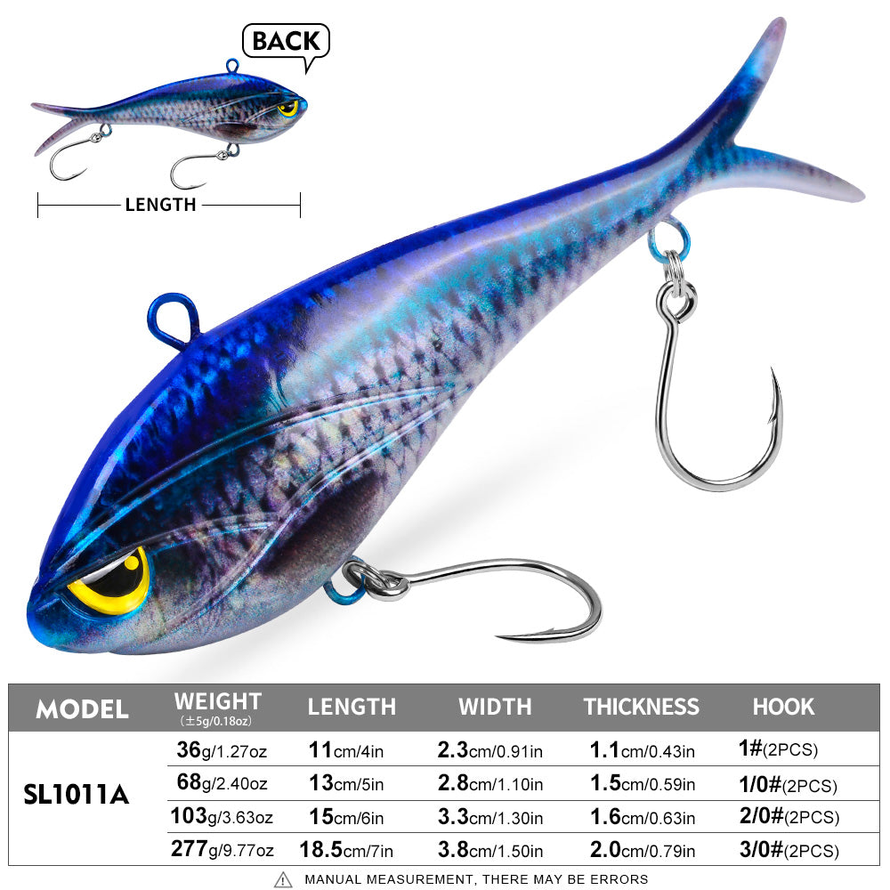 SUNLURE SL1011 Split Tail Soft Swimbait 36g-277g Saltwater Fishing Lure – Proberos