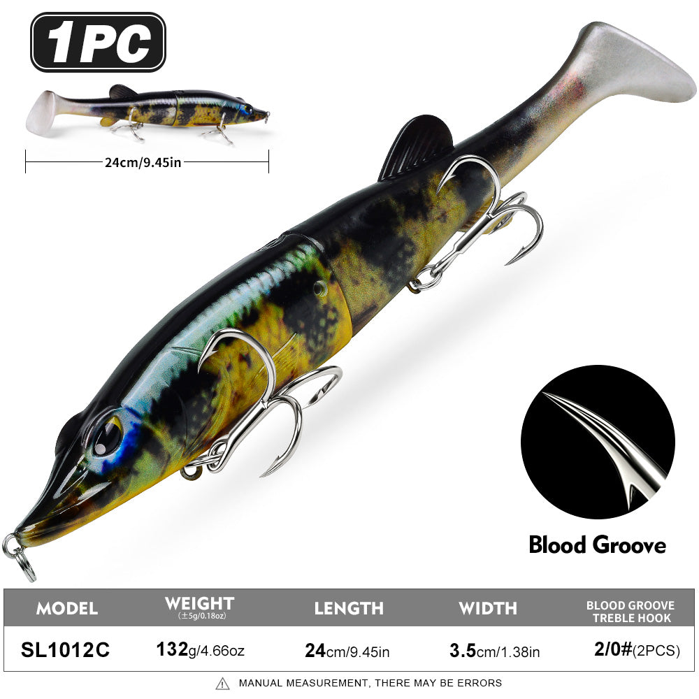 SUNLURE SL1012 2-Segment Detachable Soft Plastic Swimbait