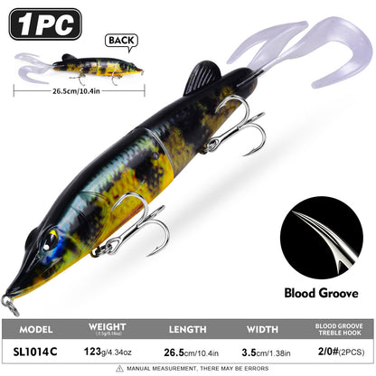 SUNLURE Jointed Pike Swimbait Lure | Soft Tail Musky Fishing Bait