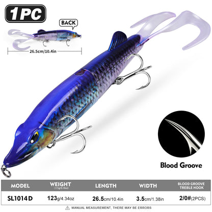 SUNLURE Jointed Pike Swimbait Lure | Soft Tail Musky Fishing Bait