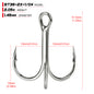 PROBEROS Bright Tin Triple Hook with Barbed Anchor Hook Double Reinforced Bulk Lure Hook Hook 50pcs