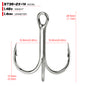 PROBEROS Bright Tin Triple Hook with Barbed Anchor Hook Double Reinforced Bulk Lure Hook Hook 50pcs