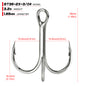 PROBEROS Bright Tin Triple Hook with Barbed Anchor Hook Double Reinforced Bulk Lure Hook Hook 50pcs