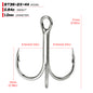 PROBEROS Bright Tin Triple Hook with Barbed Anchor Hook Double Reinforced Bulk Lure Hook Hook 50pcs