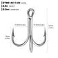 PROBEROS Lure 3 Ben Hook 4X Reinforced Anchor Hook 4X Reinforced Tin Color Anti-rust 3 Claw Hook Long Throw Fake Bait Fish Hook 50pcs - Proberos