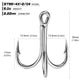 PROBEROS Lure 3 Ben Hook 4X Reinforced Anchor Hook 4X Reinforced Tin Color Anti-rust 3 Claw Hook Long Throw Fake Bait Fish Hook 50pcs - Proberos
