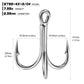 PROBEROS Lure 3 Ben Hook 4X Reinforced Anchor Hook 4X Reinforced Tin Color Anti-rust 3 Claw Hook Long Throw Fake Bait Fish Hook 50pcs - Proberos