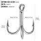PROBEROS Lure 3 Ben Hook 4X Reinforced Anchor Hook 4X Reinforced Tin Color Anti-rust 3 Claw Hook Long Throw Fake Bait Fish Hook 50pcs - Proberos