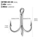 PROBEROS Lure 3 Ben Hook 4X Reinforced Anchor Hook 4X Reinforced Tin Color Anti-rust 3 Claw Hook Long Throw Fake Bait Fish Hook 50pcs - Proberos