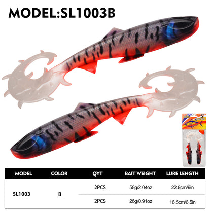 SUNLURE SL1003  Curly Tail Swimbait Color B