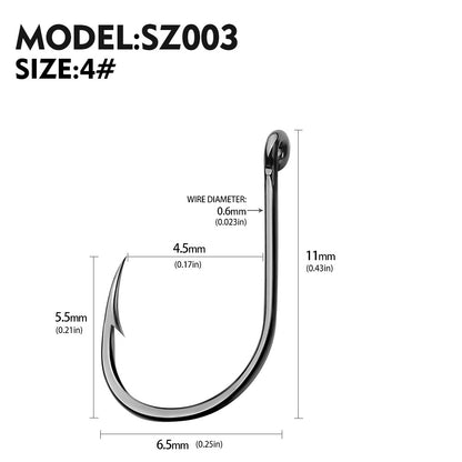 PROBEROS 500Pcs Carbon Steel Corrosion-resistant High Quality Barbed Fishhook Fishing Gear Single Hook Accessories Wholesale