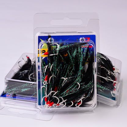 PROBEROS 2X Strong Treble Hooks with Feathers