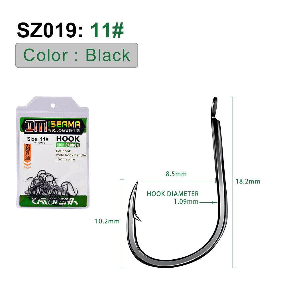 PROBEROS 500pcs Flat Hook Jigging Slow Jig iron plate Hook High Carbon Steel Saltwater Fishing Hook Fishhook - Proberos