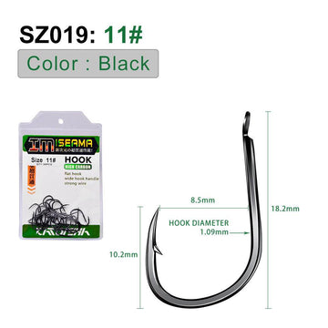 PROBEROS 500pcs Flat Hook Jigging Slow Jig iron plate Hook High Carbon Steel Saltwater Fishing Hook Fishhook - Proberos