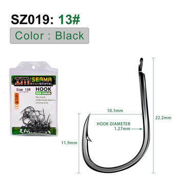 PROBEROS 500pcs Flat Hook Jigging Slow Jig iron plate Hook High Carbon Steel Saltwater Fishing Hook Fishhook - Proberos