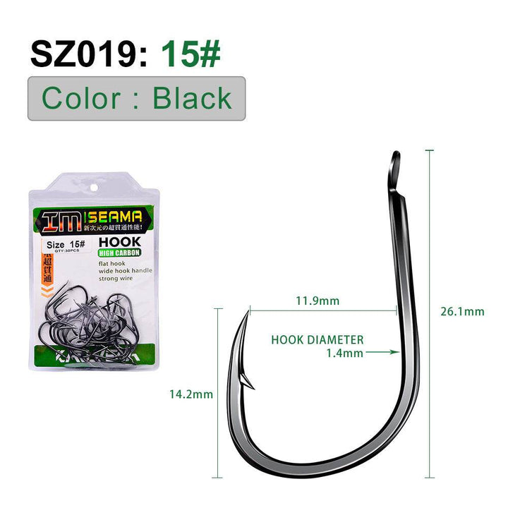 PROBEROS 500pcs Flat Hook Jigging Slow Jig iron plate Hook High Carbon Steel Saltwater Fishing Hook Fishhook - Proberos