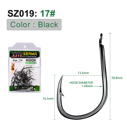 PROBEROS 500pcs  Flat Hook Jigging Slow Jig iron plate Hook High Carbon Steel Saltwater Fishing Hook Fishhook