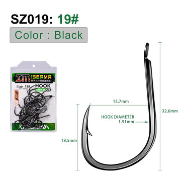 PROBEROS 500pcs Flat Hook Jigging Slow Jig iron plate Hook High Carbon Steel Saltwater Fishing Hook Fishhook - Proberos