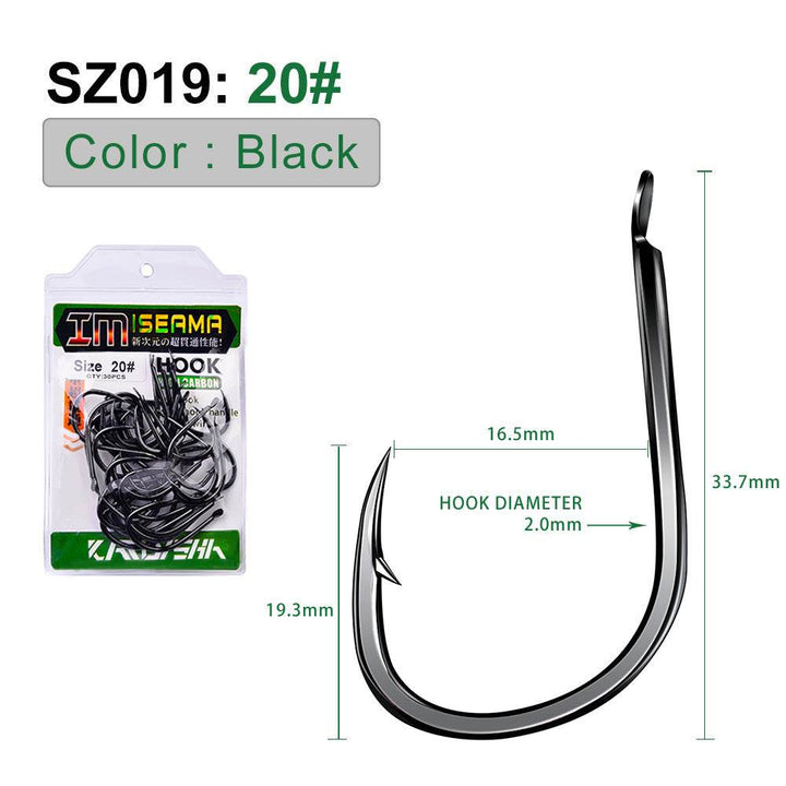 PROBEROS 500pcs Flat Hook Jigging Slow Jig iron plate Hook High Carbon Steel Saltwater Fishing Hook Fishhook - Proberos