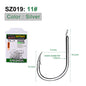 PROBEROS 500pcs  Flat Hook Jigging Slow Jig iron plate Hook High Carbon Steel Saltwater Fishing Hook Fishhook