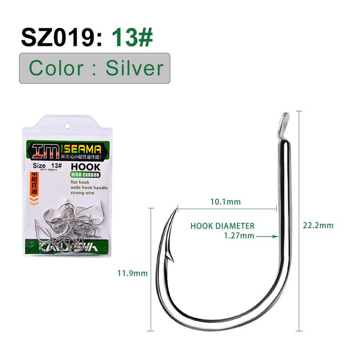 PROBEROS 500pcs Flat Hook Jigging Slow Jig iron plate Hook High Carbon Steel Saltwater Fishing Hook Fishhook - Proberos