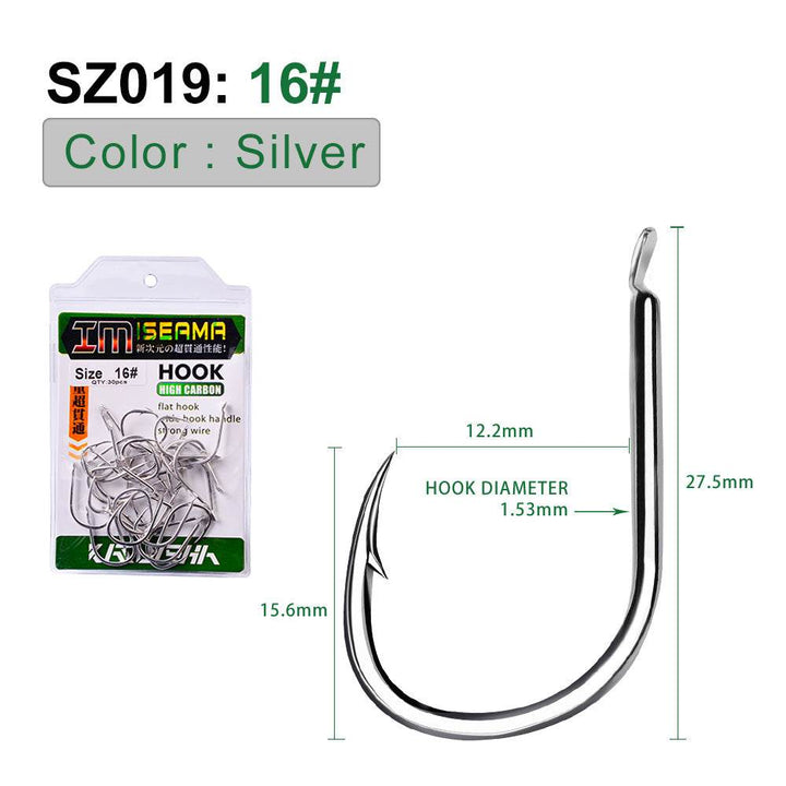 PROBEROS 500pcs Flat Hook Jigging Slow Jig iron plate Hook High Carbon Steel Saltwater Fishing Hook Fishhook - Proberos