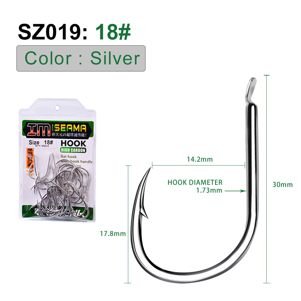 PROBEROS 500pcs  Flat Hook Jigging Slow Jig iron plate Hook High Carbon Steel Saltwater Fishing Hook Fishhook