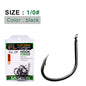 PROBEROS 50Pcs High Carbon Steel Offset Barbed Fishhooks Flat Carp Fishing Hooks Single Jigging Hooks Accessories Tackle