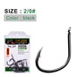 PROBEROS 50Pcs High Carbon Steel Offset Barbed Fishhooks Flat Carp Fishing Hooks Single Jigging Hooks Accessories Tackle