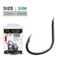 PROBEROS 50Pcs High Carbon Steel Offset Barbed Fishhooks Flat Carp Fishing Hooks Single Jigging Hooks Accessories Tackle - Proberos