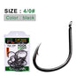 PROBEROS 50Pcs High Carbon Steel Offset Barbed Fishhooks Flat Carp Fishing Hooks Single Jigging Hooks Accessories Tackle