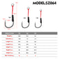 PROBEROS  10pair/lot Fishing Hook Jig Double PairHooks Barbed Thread Feather Accessories Pesca High Carbon Steel Fishing Lure Slow Jigging