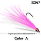 PROBEROS 5pcs/bag High Carbon Steel Feather Bionic Lure Hook pesca Fishing Gear Barbed Single Hook Outdoor Fishing Accessories