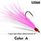 PROBEROS 5pcs/bag High Carbon Steel Feather Bionic Lure Hook pesca Fishing Gear Barbed Single Hook Outdoor Fishing Accessories