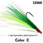 PROBEROS 5pcs/bag High Carbon Steel Feather Bionic Lure Hook pesca Fishing Gear Barbed Single Hook Outdoor Fishing Accessories