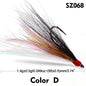 PROBEROS 5pcs/bag High Carbon Steel Feather Bionic Lure Hook pesca Fishing Gear Barbed Single Hook Outdoor Fishing Accessories
