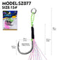 PROBEROS 5PC 2Pairs/PC High Carbon Steel Fishhooks Jig Assist Fishing Twin Hooks Double Barbed Durable Hook Peche